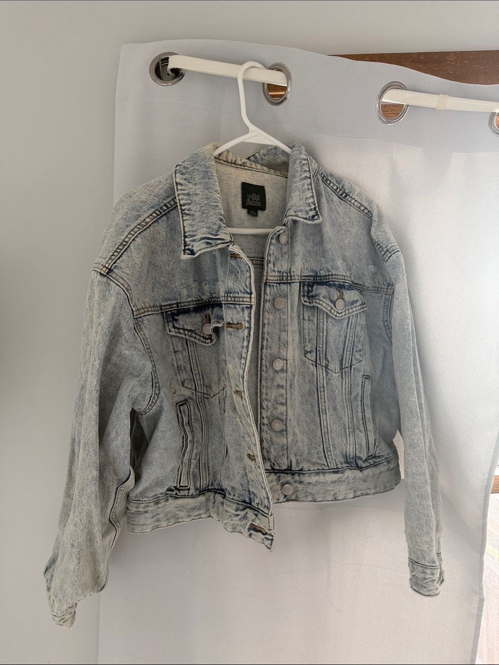 wild fable Light Blue Acid Wash Denim Jacket